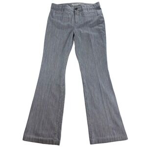 NEW Chico's Platinum Denim Women's Striped Bootcut Pants Size‎ 1 Short (M)